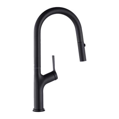Kitchen Laundry Bathroom Basin Sink Pull Out Mixer Tap Faucet in Black V63-847991