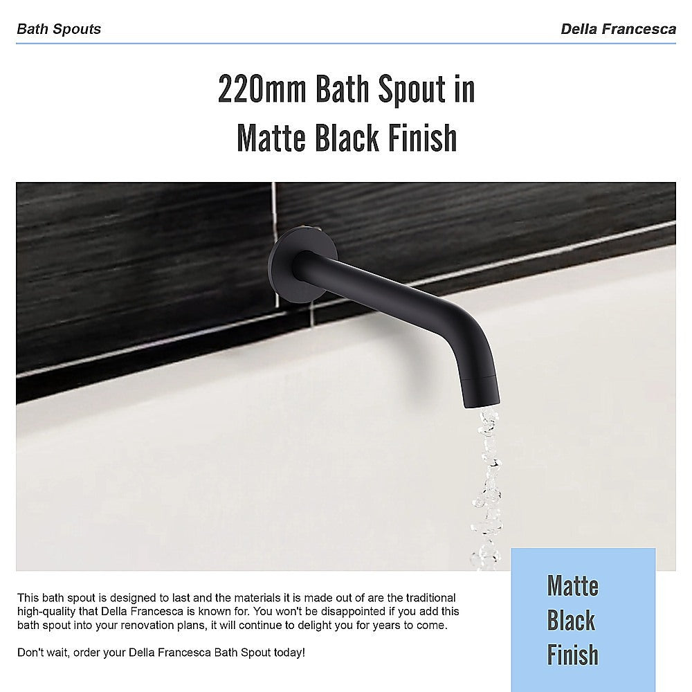 220mm Bath Spout in Matte Black Finish V63-848041