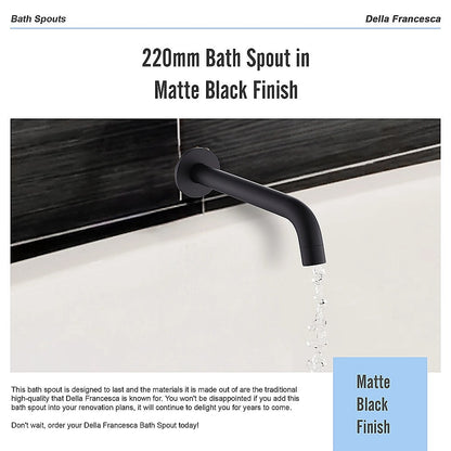 220mm Bath Spout in Matte Black Finish V63-848041