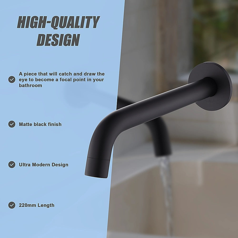 220mm Bath Spout in Matte Black Finish V63-848041