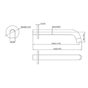 220mm Bath Spout in Matte Black Finish V63-848041