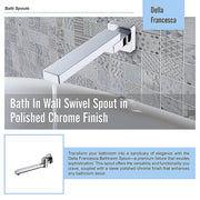 Bath In Wall Swivel Spout in Polished Chrome Finish V63-848061