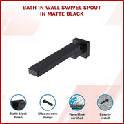 Bath In Wall Swivel Spout in Matte Black V63-848071