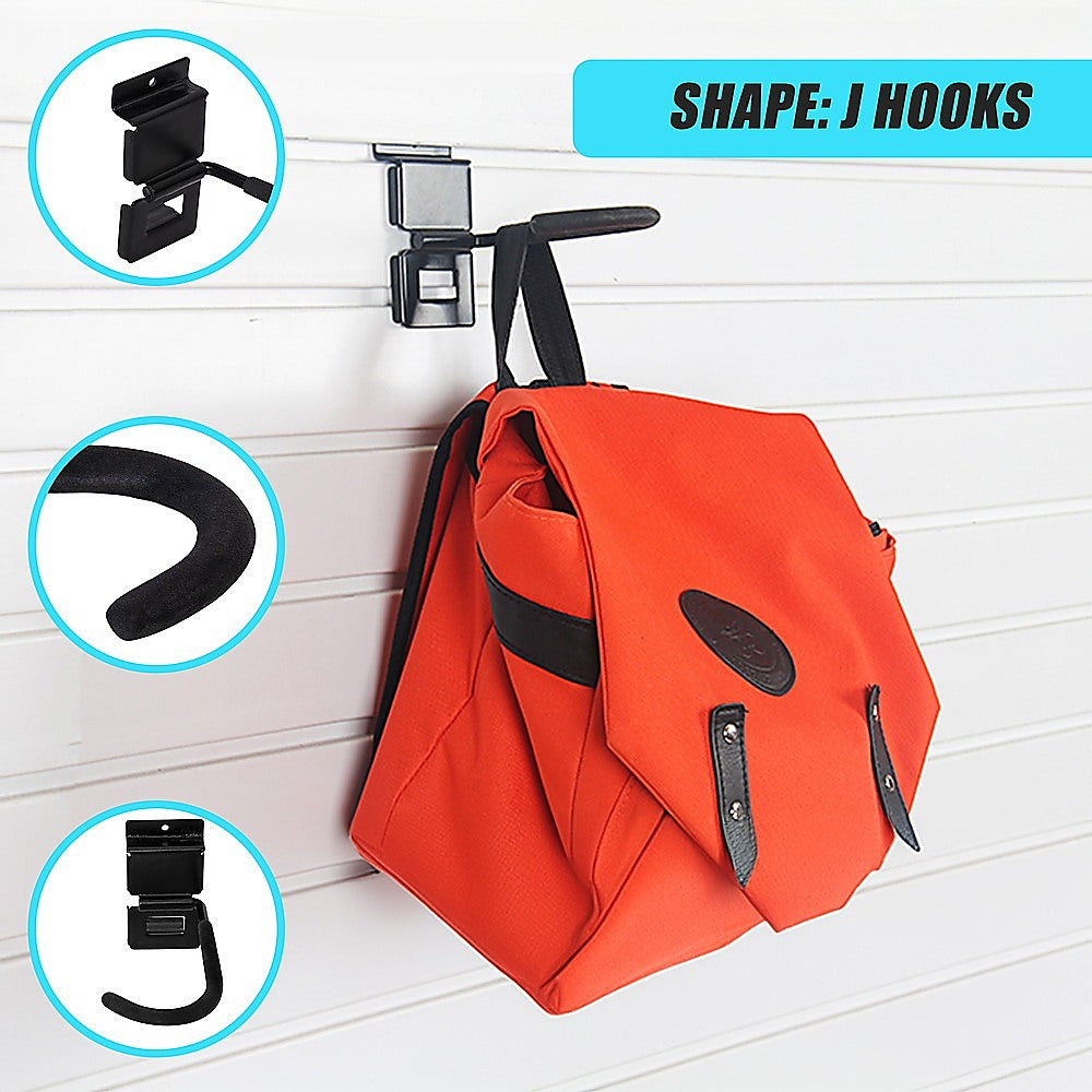 Garage Slatwall Retail Store Display Wall Mount Storage J Hooks V63-848131