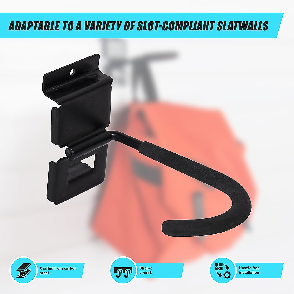 Garage Slatwall Retail Store Display Wall Mount Storage J Hooks V63-848131
