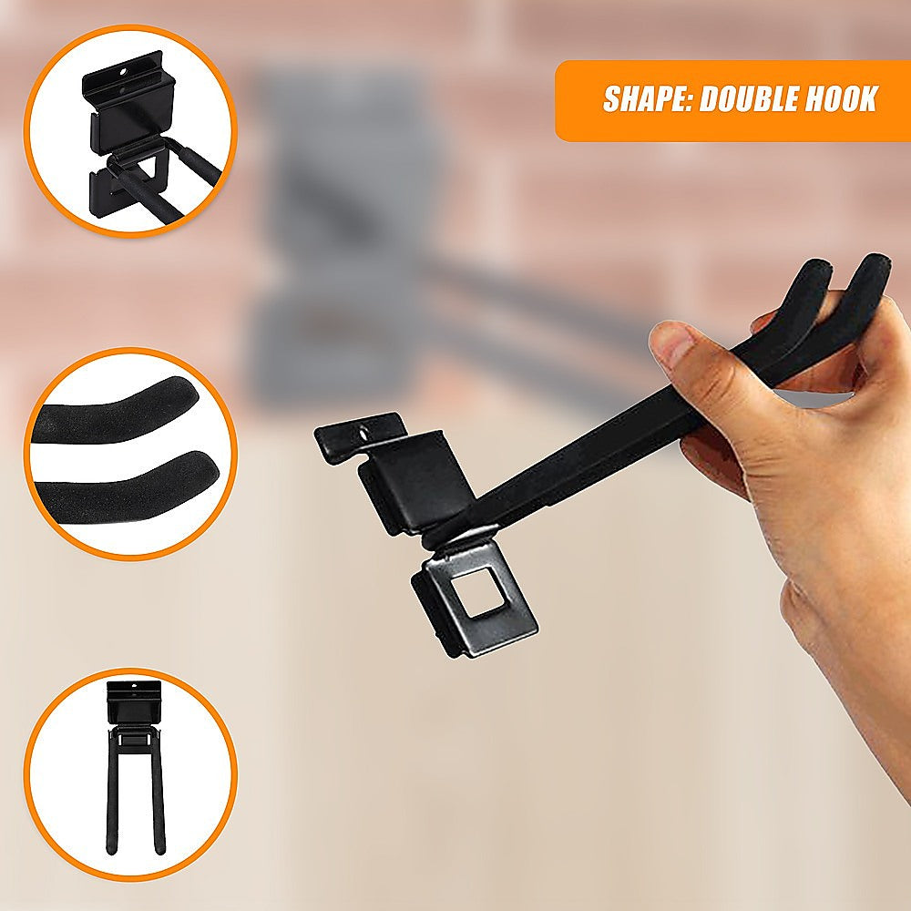 Garage Slatwall Retail Store Display Wall Mount Storage Double Hooks V63-848151