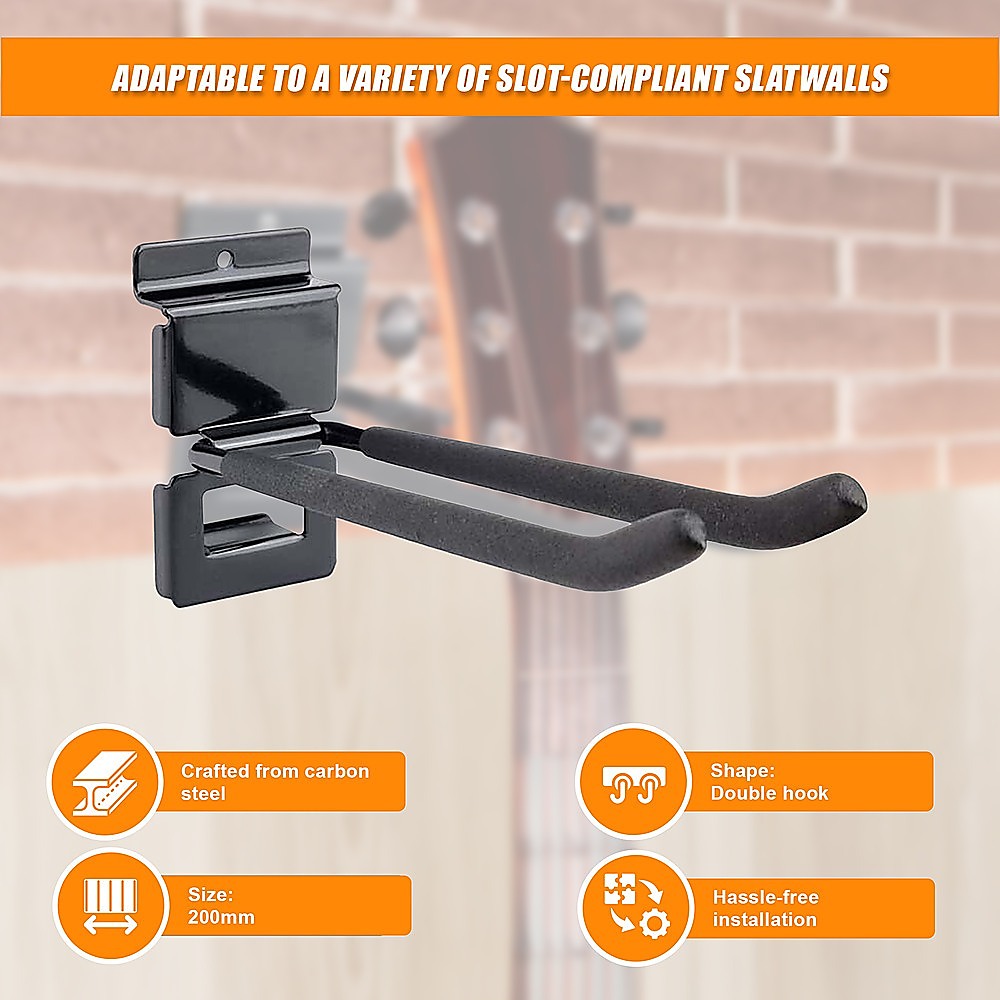 Garage Slatwall Retail Store Display Wall Mount Storage Double Hooks V63-848151