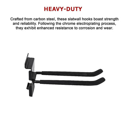 Garage Slatwall Retail Store Display Wall Mount Storage Double Hooks V63-848151