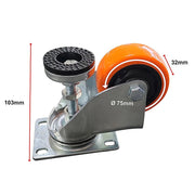 Leveling Casters Swivel Wheels Set of 4, 360 kg Total Load Capacity V63-848161