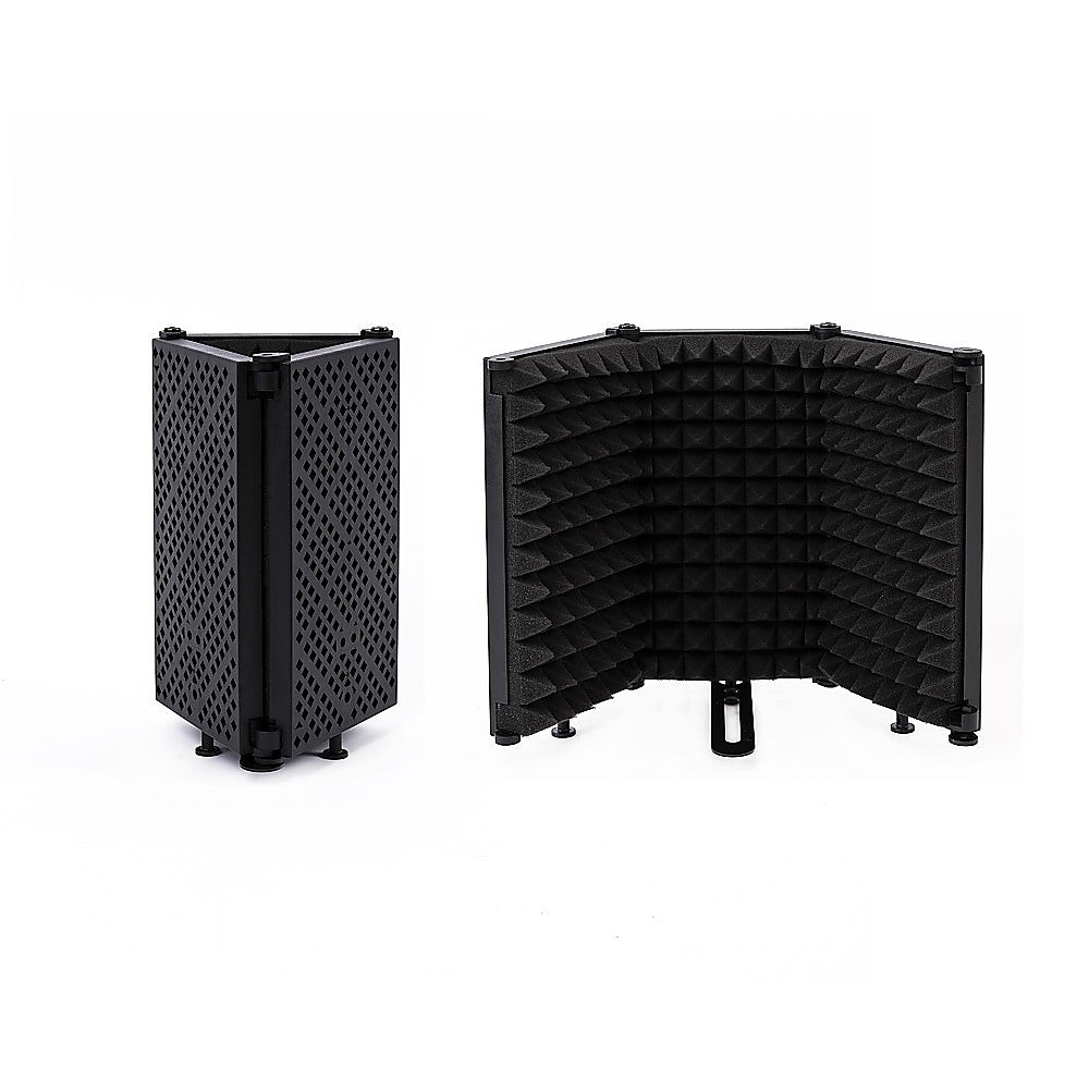 3 Panels Microphone Isolation Shield Mic Sound Absorbing Foam Reflector V63-848241