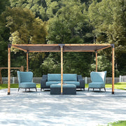 Roof Pergola Gazebo Shed Matte Black Steel Brackets and Black Screen DIY Kits V63-848271