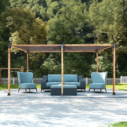 Roof Pergola Gazebo Shed Matte Black Steel Brackets and Black Screen DIY Kits V63-848271