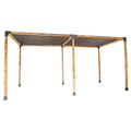 Roof Pergola Gazebo Shed Matte Black Steel Brackets and Black Screen DIY Kits V63-848271