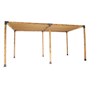 Roof Pergola Gazebo Shed Matte Black Steel Brackets and Coffee Screen DIY Kits V63-848281