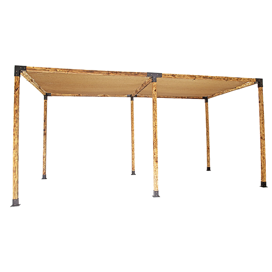 Roof Pergola Gazebo Shed Matte Black Steel Brackets and Coffee Screen DIY Kits V63-848281