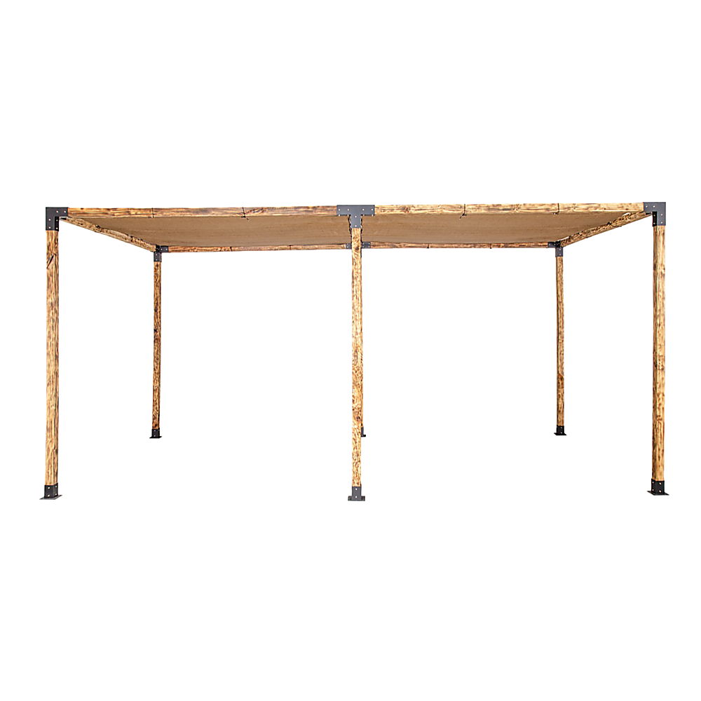 Roof Pergola Gazebo Shed Matte Black Steel Brackets and Coffee Screen DIY Kits V63-848281