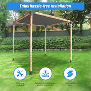 Roof Pergola Gazebo Shed Matte Black Steel Brackets and Black Screen DIY Kits V63-848291