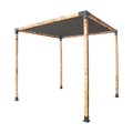Roof Pergola Gazebo Shed Matte Black Steel Brackets and Black Screen DIY Kits V63-848291