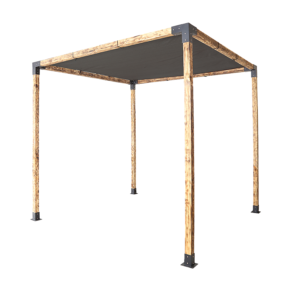 Roof Pergola Gazebo Shed Matte Black Steel Brackets and Black Screen DIY Kits V63-848291