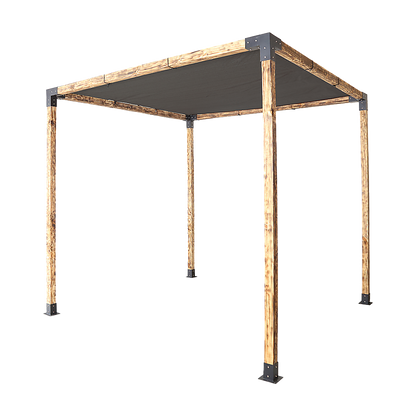 Roof Pergola Gazebo Shed Matte Black Steel Brackets and Black Screen DIY Kits V63-848291