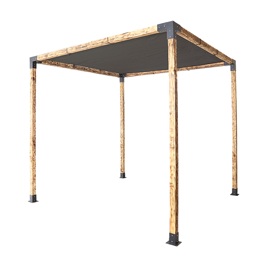 Roof Pergola Gazebo Shed Matte Black Steel Brackets and Black Screen DIY Kits V63-848291