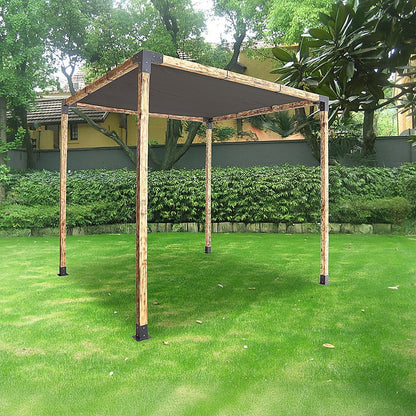 Roof Pergola Gazebo Shed Matte Black Steel Brackets and Black Screen DIY Kits V63-848291