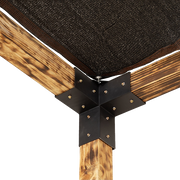 Roof Pergola Gazebo Shed Matte Black Steel Brackets and Black Screen DIY Kits V63-848291