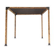 Roof Pergola Gazebo Shed Matte Black Steel Brackets and Black Screen DIY Kits V63-848291