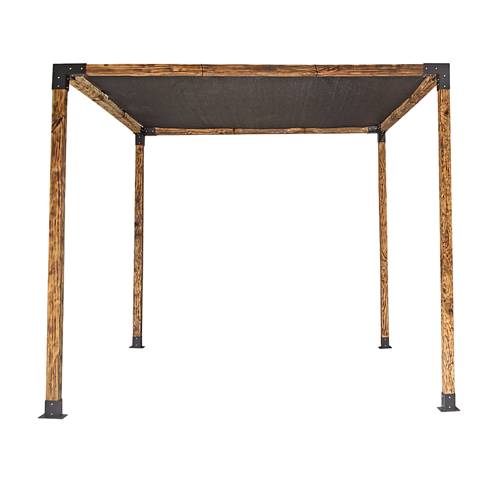 Roof Pergola Gazebo Shed Matte Black Steel Brackets and Black Screen DIY Kits V63-848291