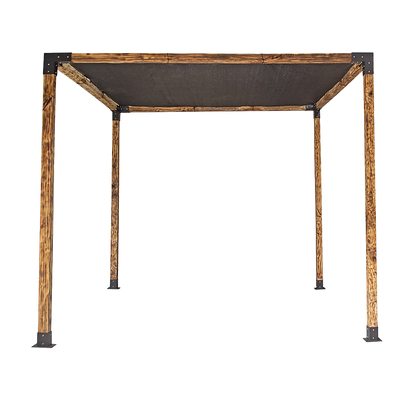 Roof Pergola Gazebo Shed Matte Black Steel Brackets and Black Screen DIY Kits V63-848291