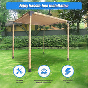 Roof Pergola Gazebo Shed Matte Black Steel Brackets and Coffee Screen DIY Kits V63-848301
