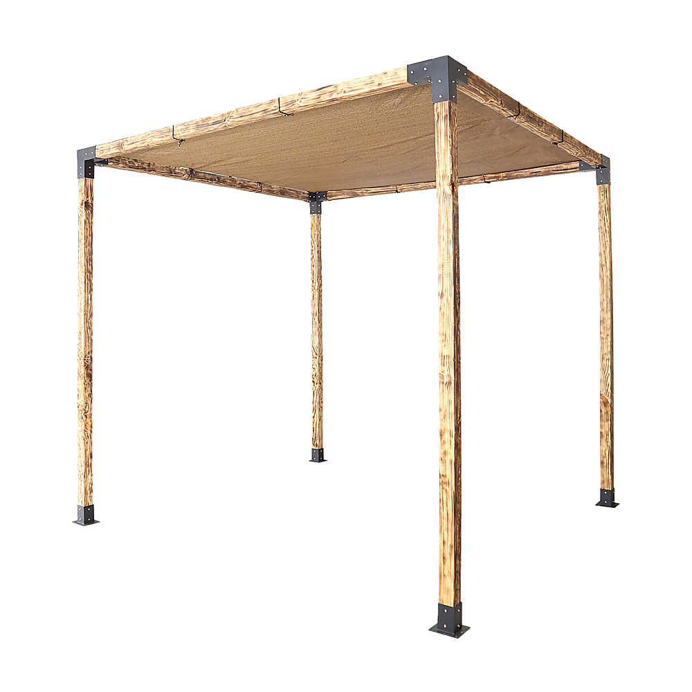 Roof Pergola Gazebo Shed Matte Black Steel Brackets and Coffee Screen DIY Kits V63-848301