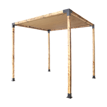 Roof Pergola Gazebo Shed Matte Black Steel Brackets and Coffee Screen DIY Kits V63-848301