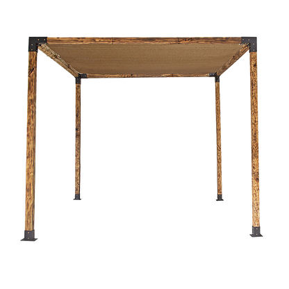 Roof Pergola Gazebo Shed Matte Black Steel Brackets and Coffee Screen DIY Kits V63-848301