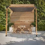 Roof Pergola Gazebo Shed Matte Black Steel Brackets and Black Screen DIY Kits V63-848311