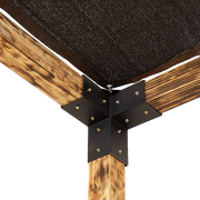 Roof Pergola Gazebo Shed Matte Black Steel Brackets and Black Screen DIY Kits V63-848311