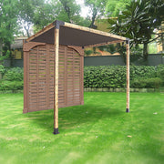 Roof Pergola Gazebo Shed Matte Black Steel Brackets and Black Screen DIY Kits V63-848311