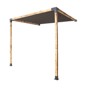 Roof Pergola Gazebo Shed Matte Black Steel Brackets and Black Screen DIY Kits V63-848311