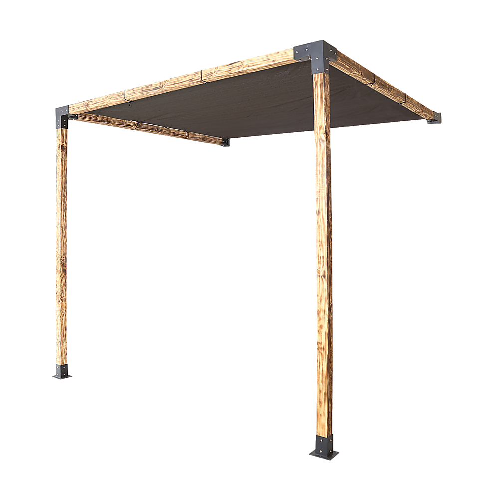 Roof Pergola Gazebo Shed Matte Black Steel Brackets and Black Screen DIY Kits V63-848311