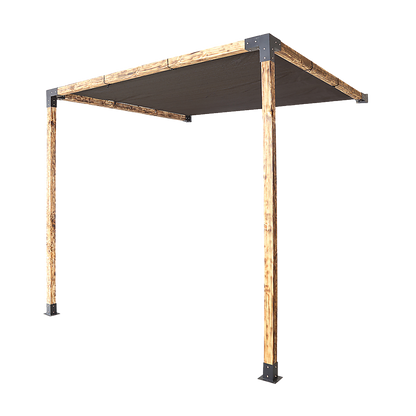 Roof Pergola Gazebo Shed Matte Black Steel Brackets and Black Screen DIY Kits V63-848311