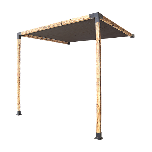 Roof Pergola Gazebo Shed Matte Black Steel Brackets and Black Screen DIY Kits V63-848311