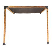 Roof Pergola Gazebo Shed Matte Black Steel Brackets and Black Screen DIY Kits V63-848311