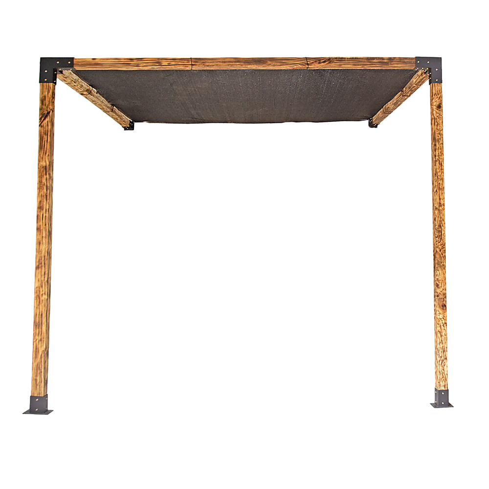 Roof Pergola Gazebo Shed Matte Black Steel Brackets and Black Screen DIY Kits V63-848311