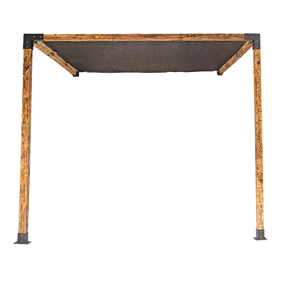 Roof Pergola Gazebo Shed Matte Black Steel Brackets and Black Screen DIY Kits V63-848311