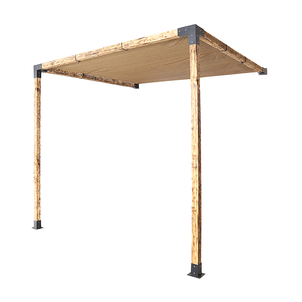 Roof Pergola Gazebo Shed Matte Black Steel Brackets and Coffee Screen DIY Kits V63-848321