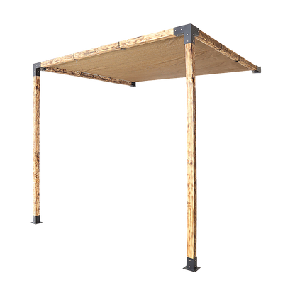 Roof Pergola Gazebo Shed Matte Black Steel Brackets and Coffee Screen DIY Kits V63-848321