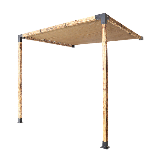 Roof Pergola Gazebo Shed Matte Black Steel Brackets and Coffee Screen DIY Kits V63-848321