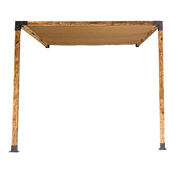 Roof Pergola Gazebo Shed Matte Black Steel Brackets and Coffee Screen DIY Kits V63-848321