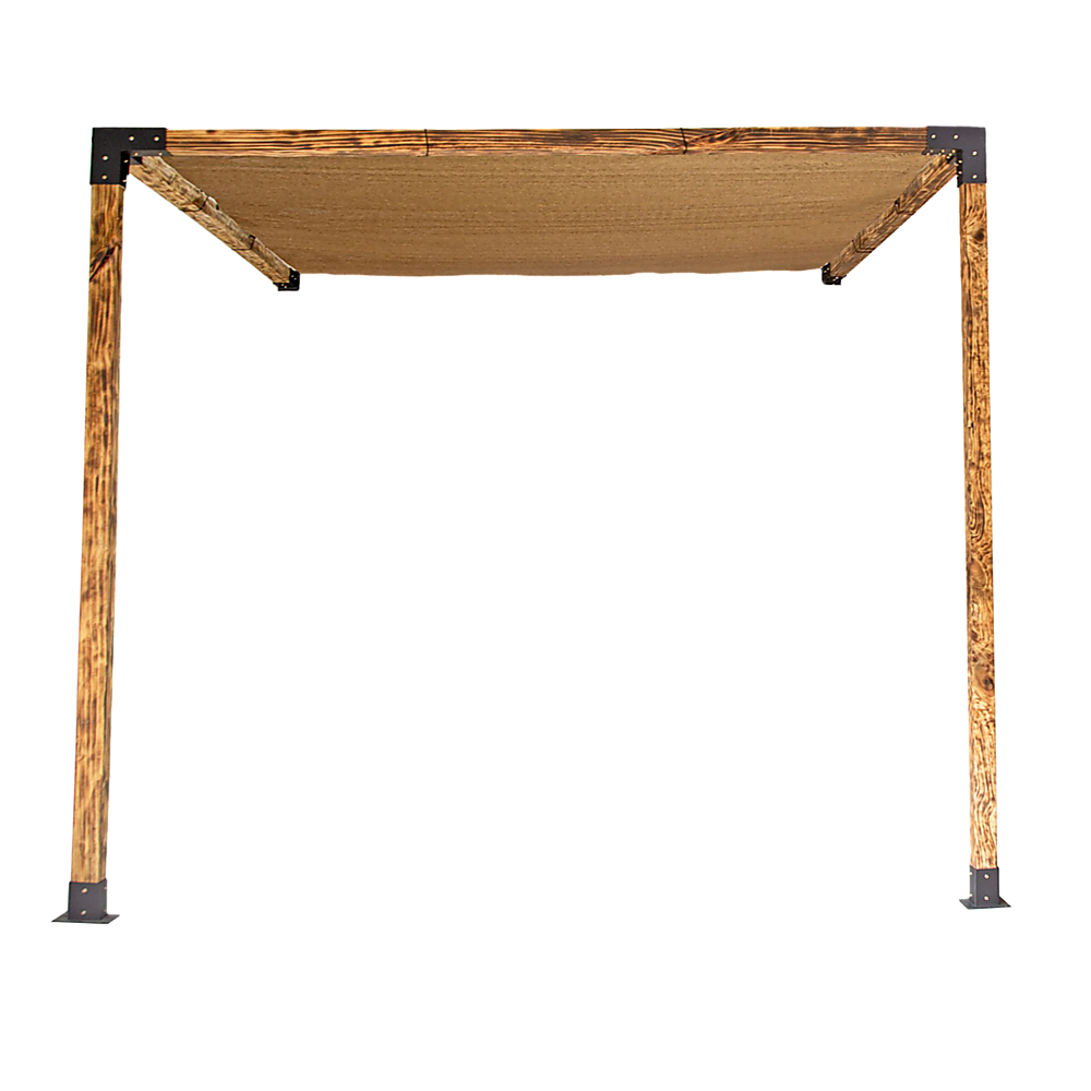 Roof Pergola Gazebo Shed Matte Black Steel Brackets and Coffee Screen DIY Kits V63-848321