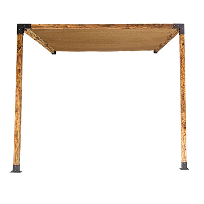 Roof Pergola Gazebo Shed Matte Black Steel Brackets and Coffee Screen DIY Kits V63-848321